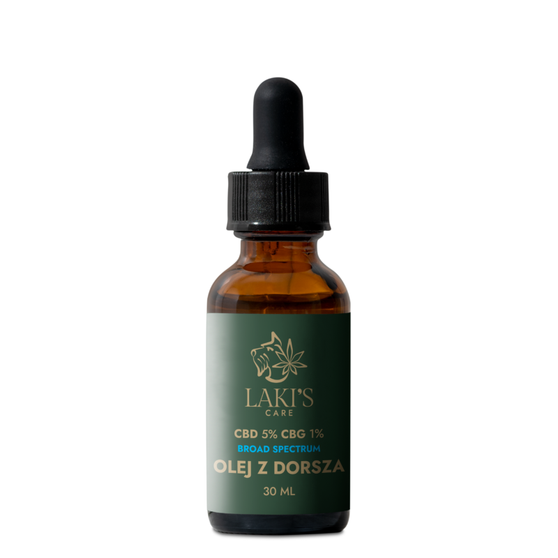 Lakis Care - Olej z dorsza BS CBD 5% + CBG 1% - 30 ml